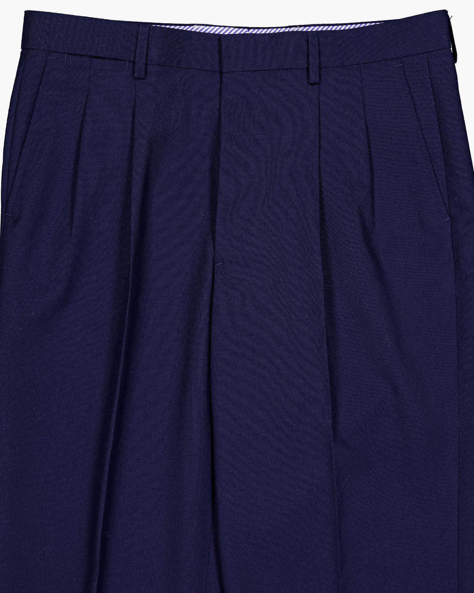 Pleated Tailored Pant - Navy