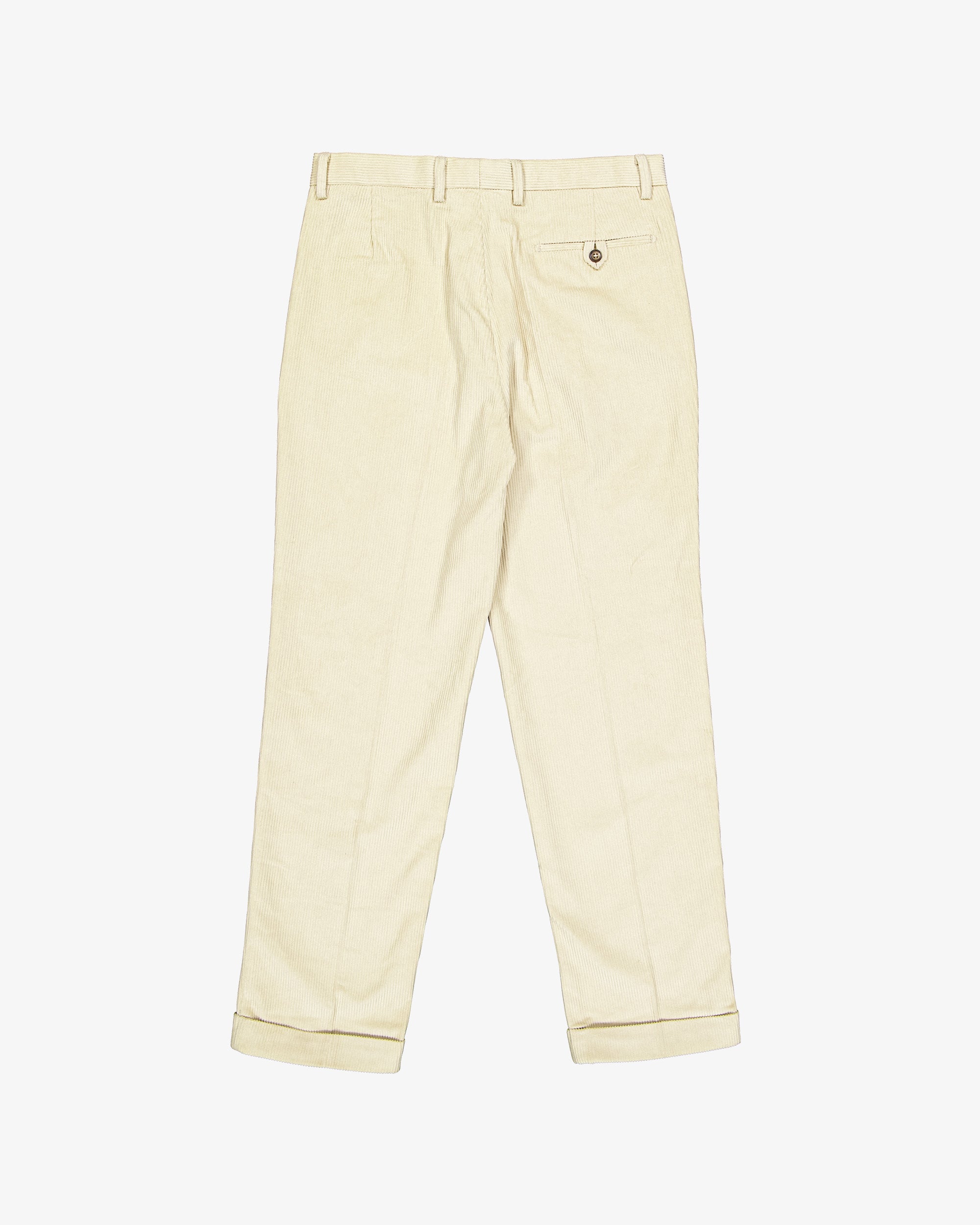 Cord pleated pants - Off white