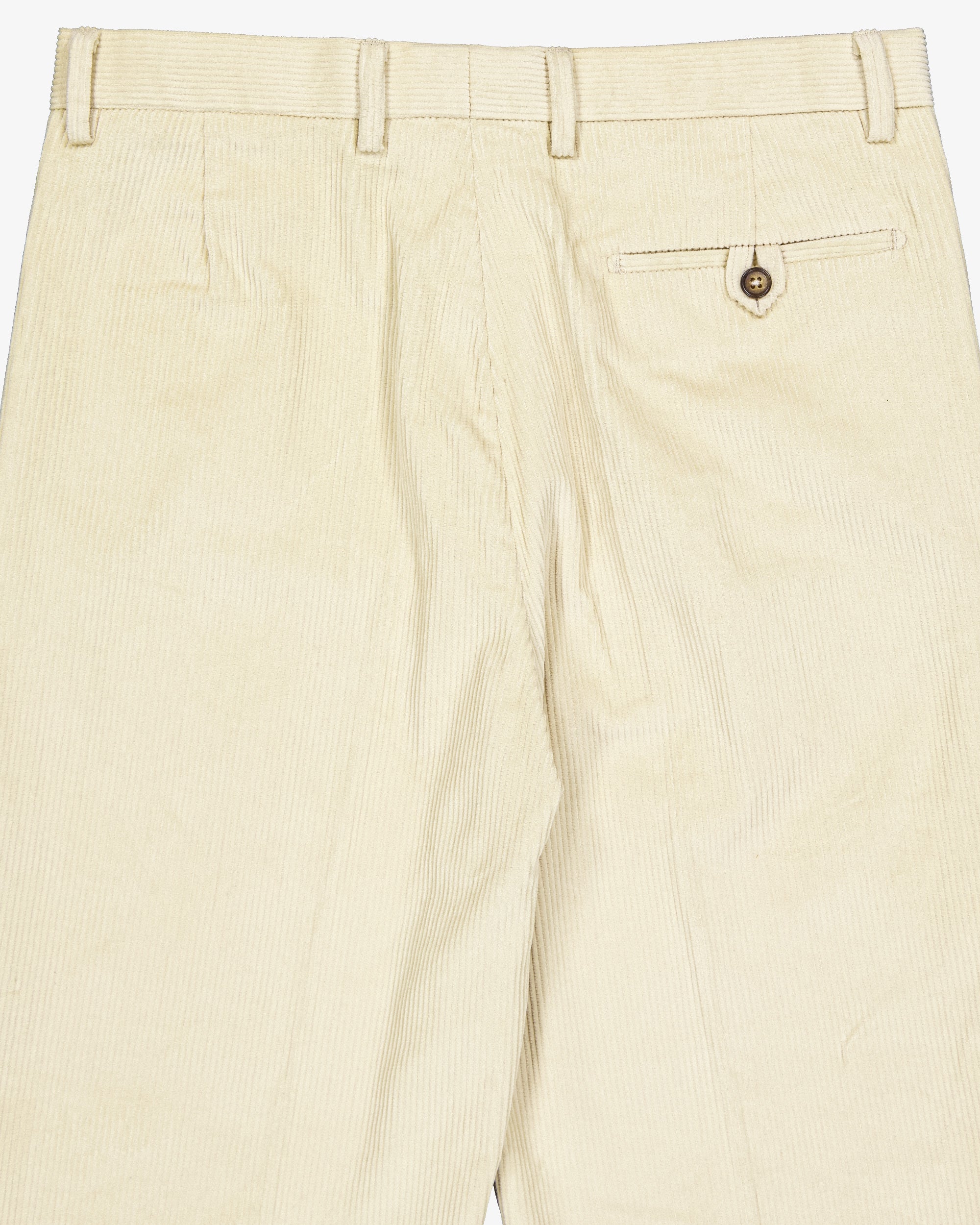 Cord pleated pants - Off white
