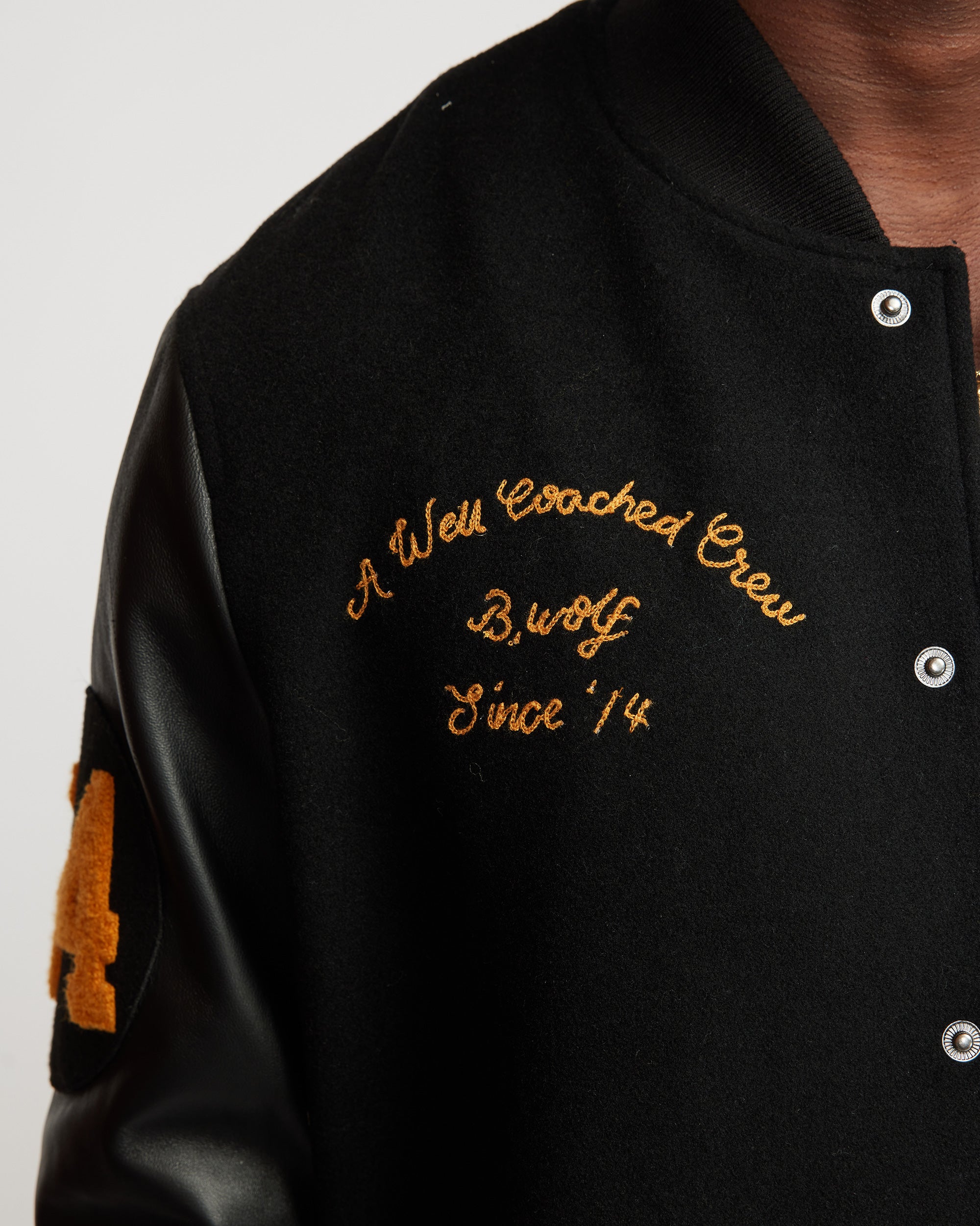 League varsity bomber - Black