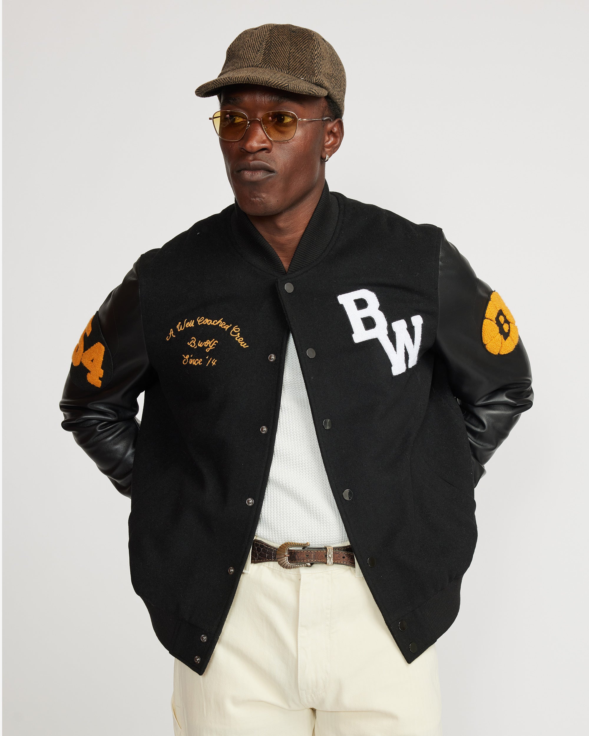 League varsity bomber - Black