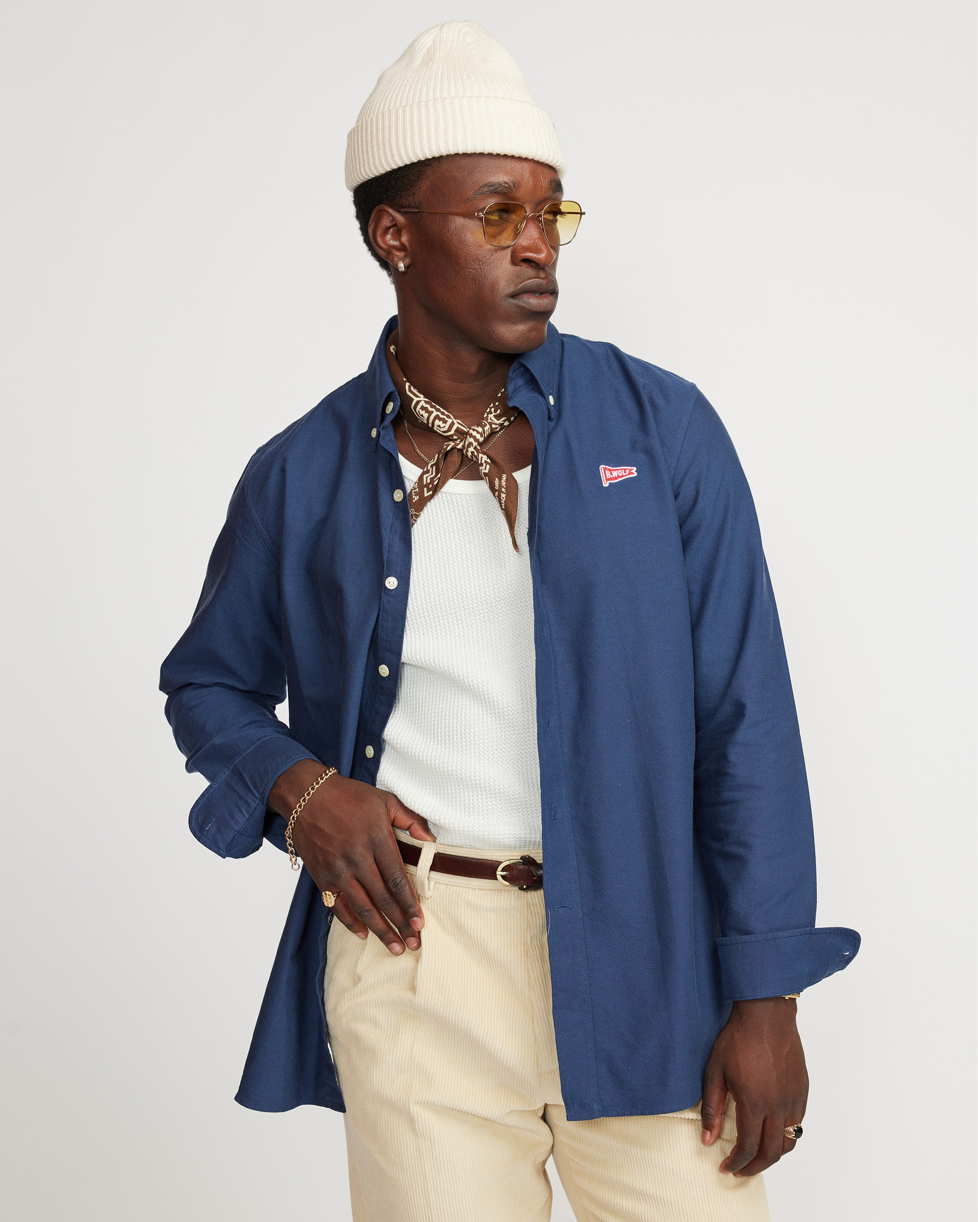 Field shirt - Blue (With Flag Motif Emb)