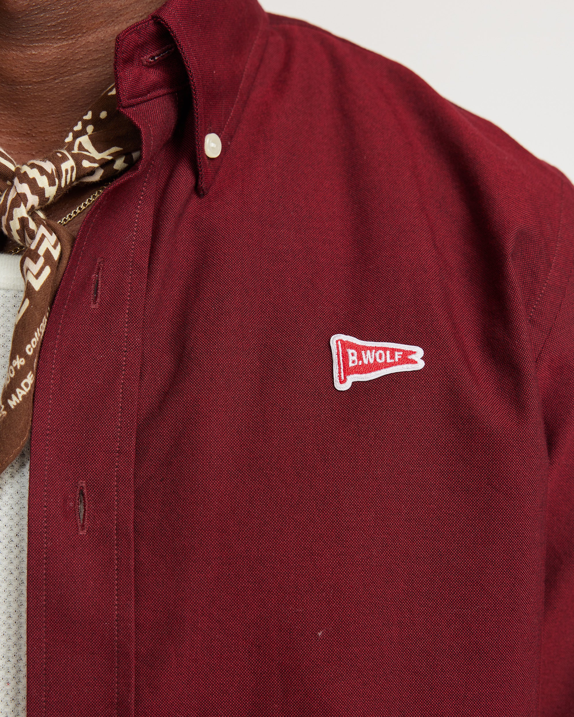 Field Shirt - Burgundy (With Flag Motif Emb)