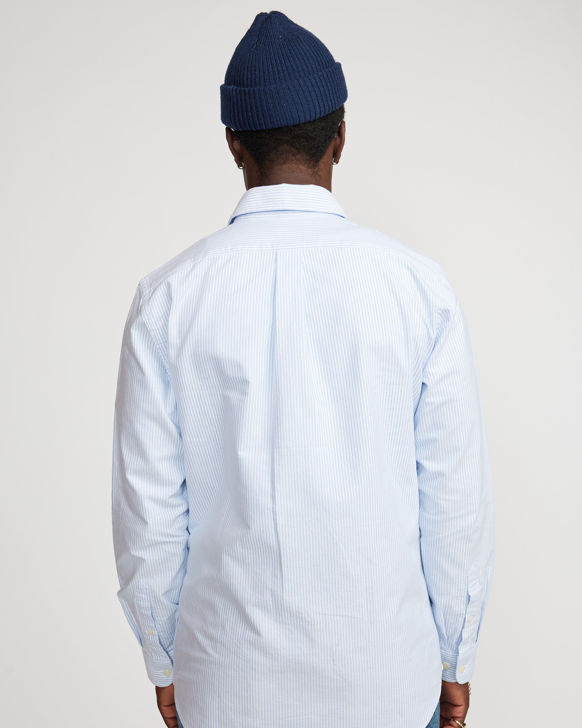 Button down (stripes) - Light Blue