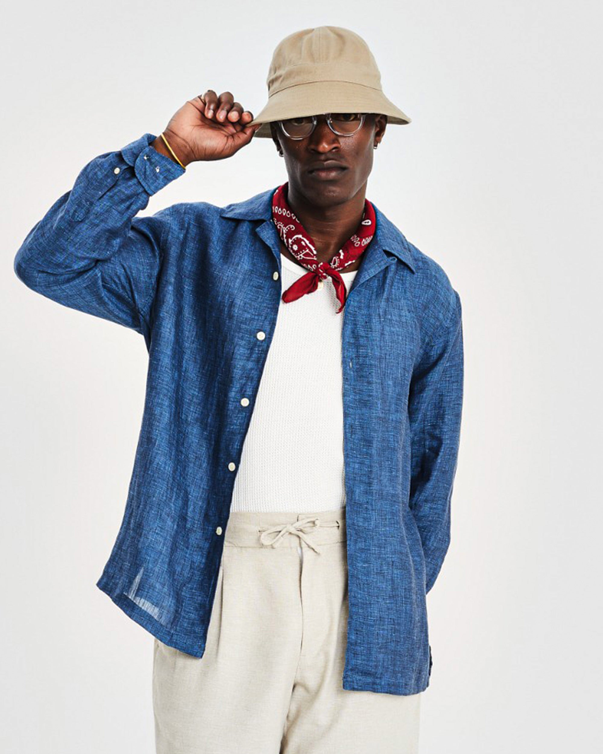 Cuban long sleeve - Dark Blue