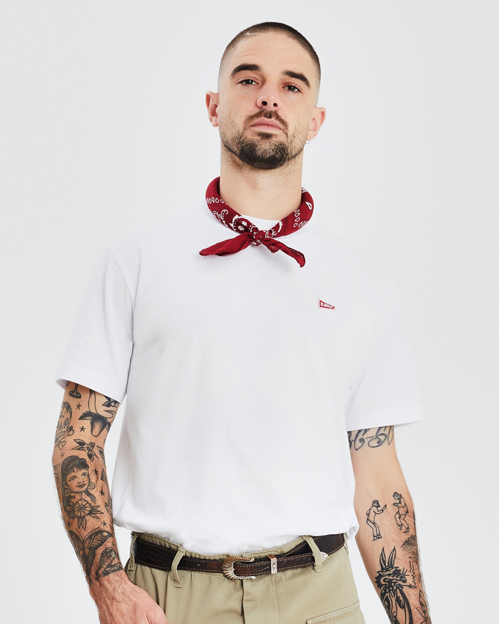 Flag Motif Tee - White