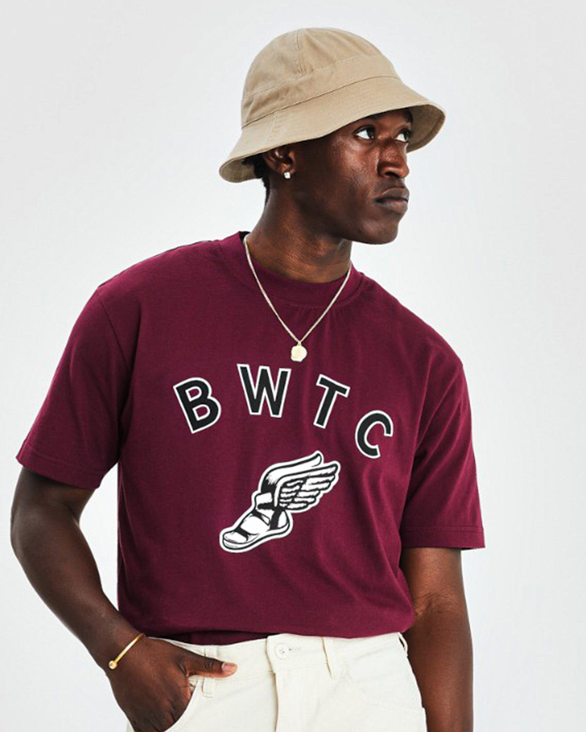 Tee shirt (Regular Fit Tee) (BWTC Print) - Burgundy