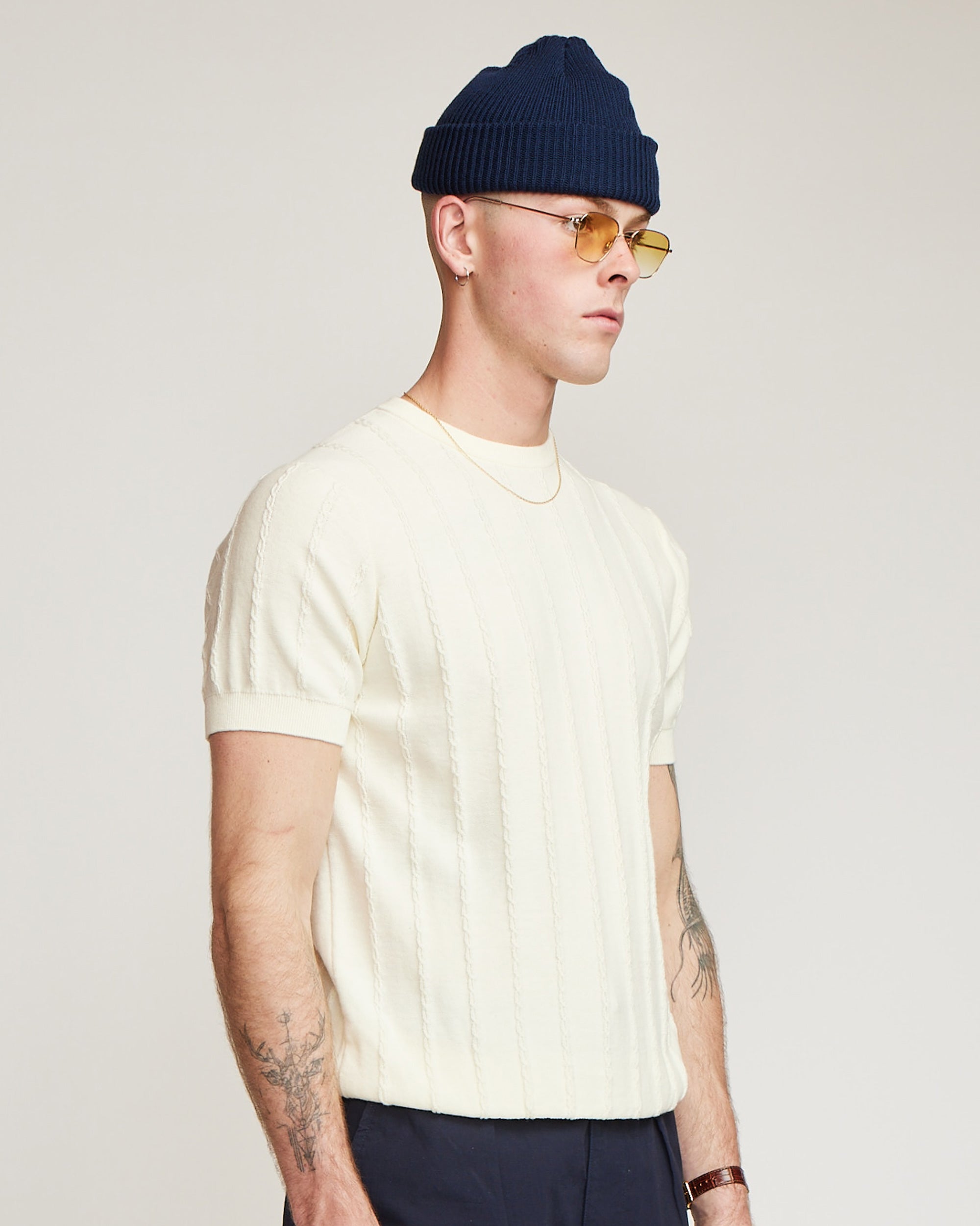 Cable Tee - Off White