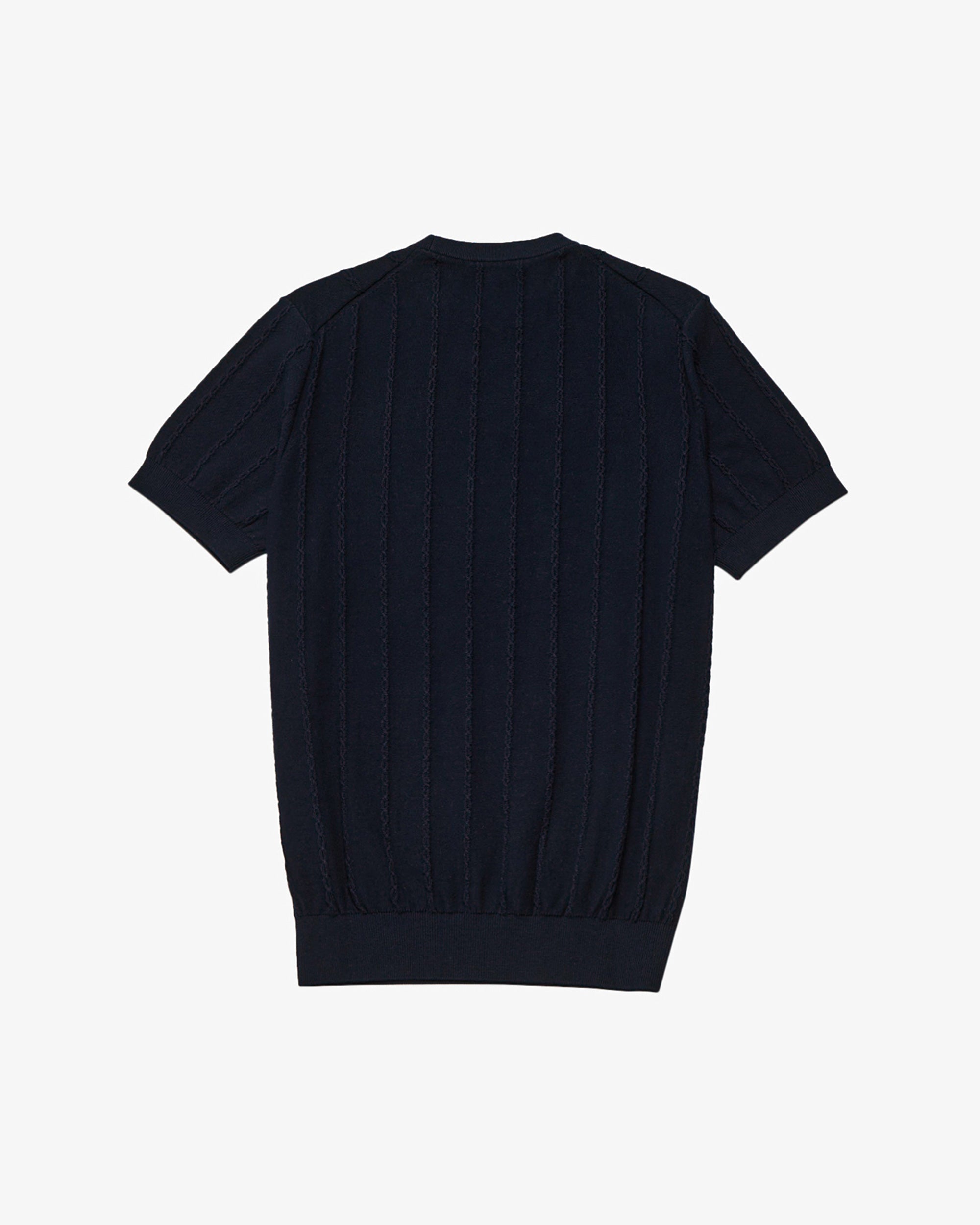 Cable Tee - Navy Blue