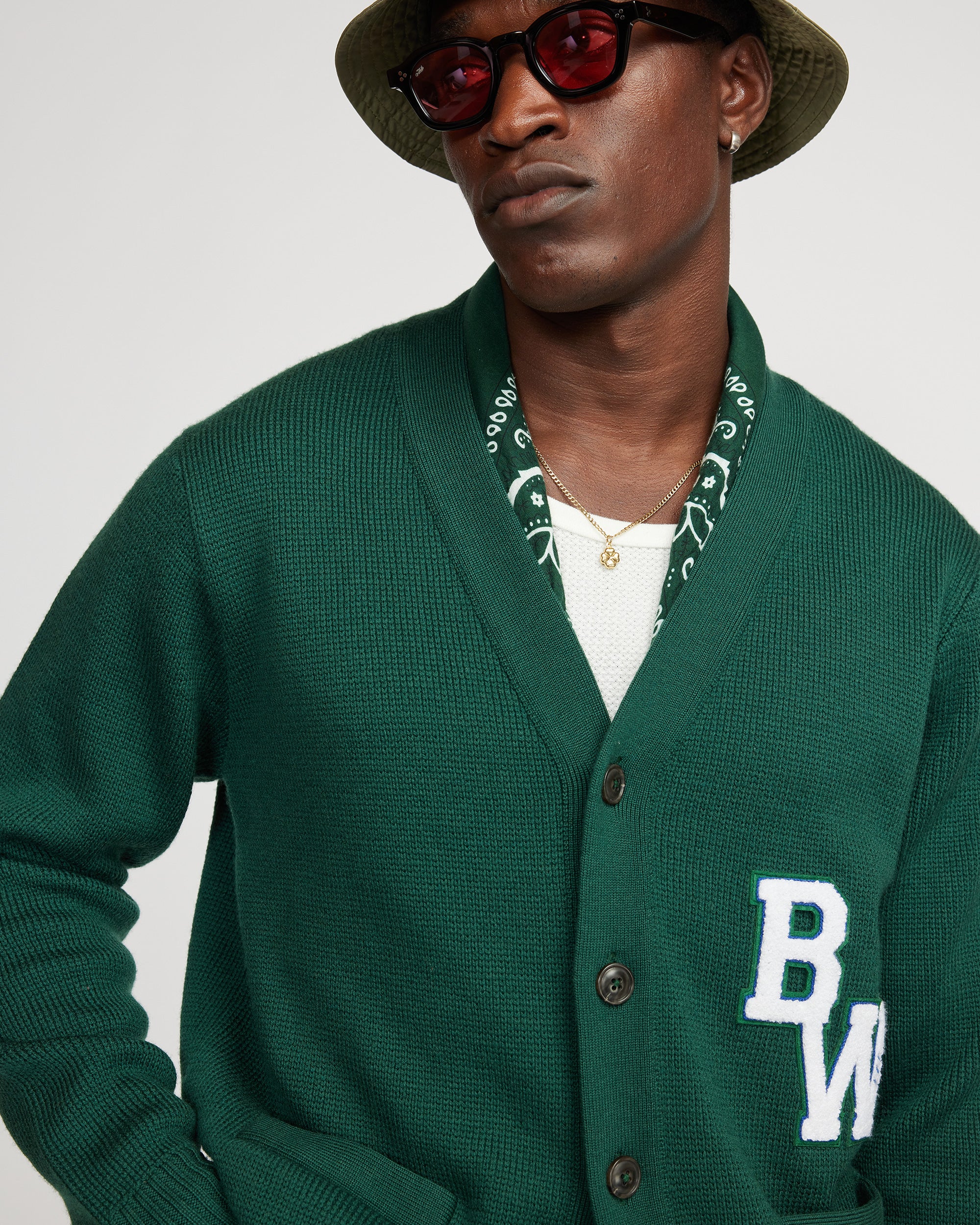 College cardigan - Green