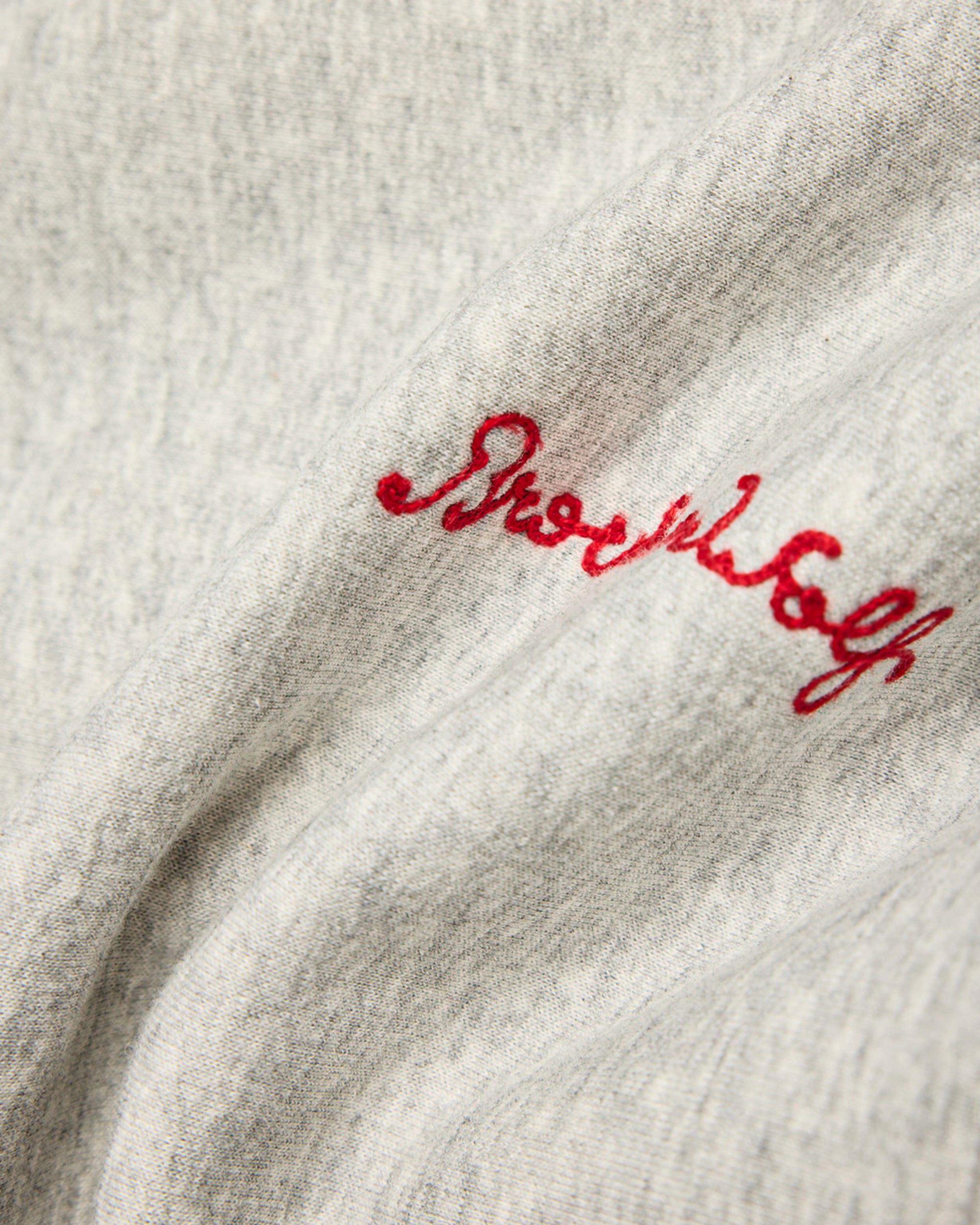 Chain Stitch Hood - White Marle