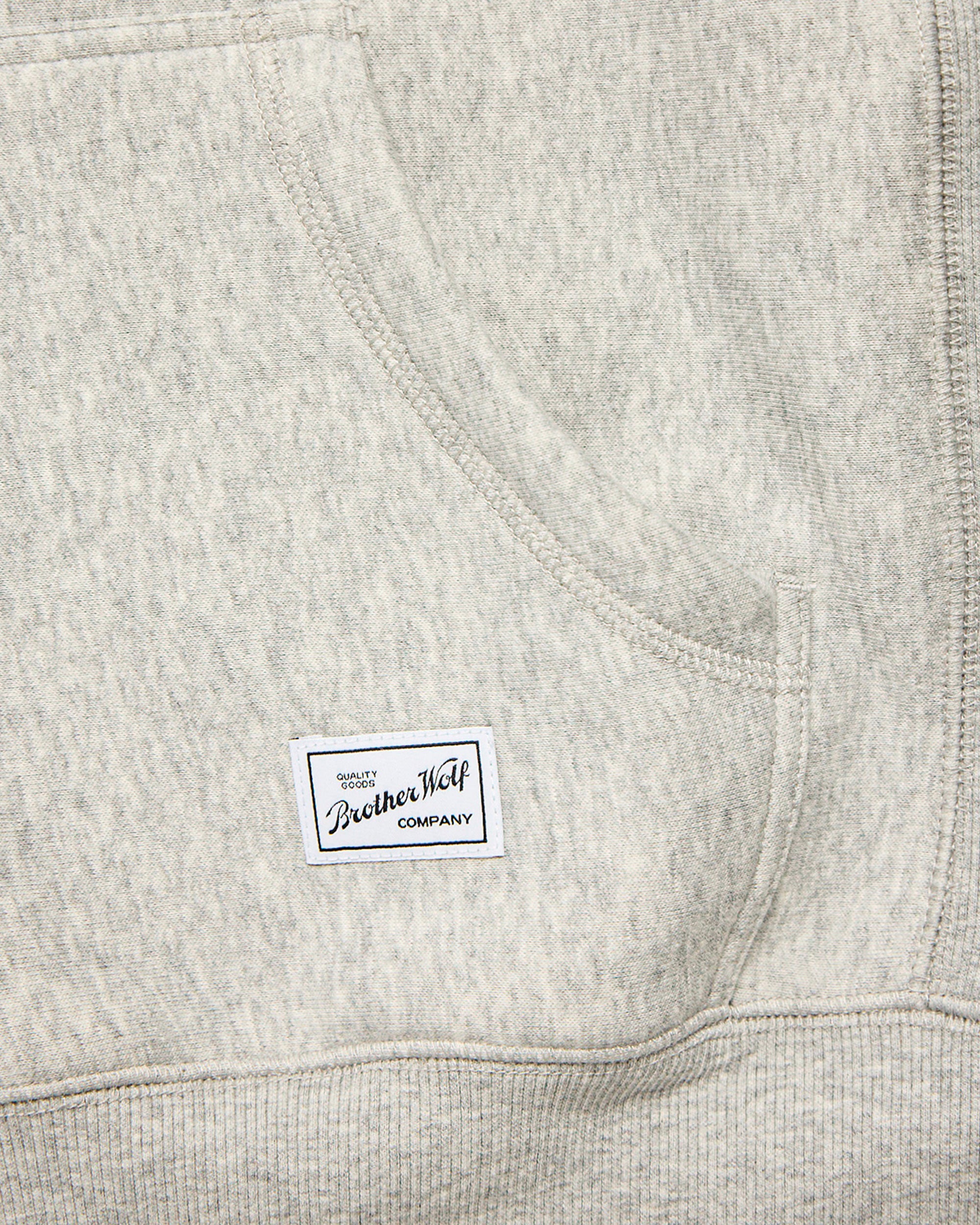 Chain Stitch Hood - White Marle