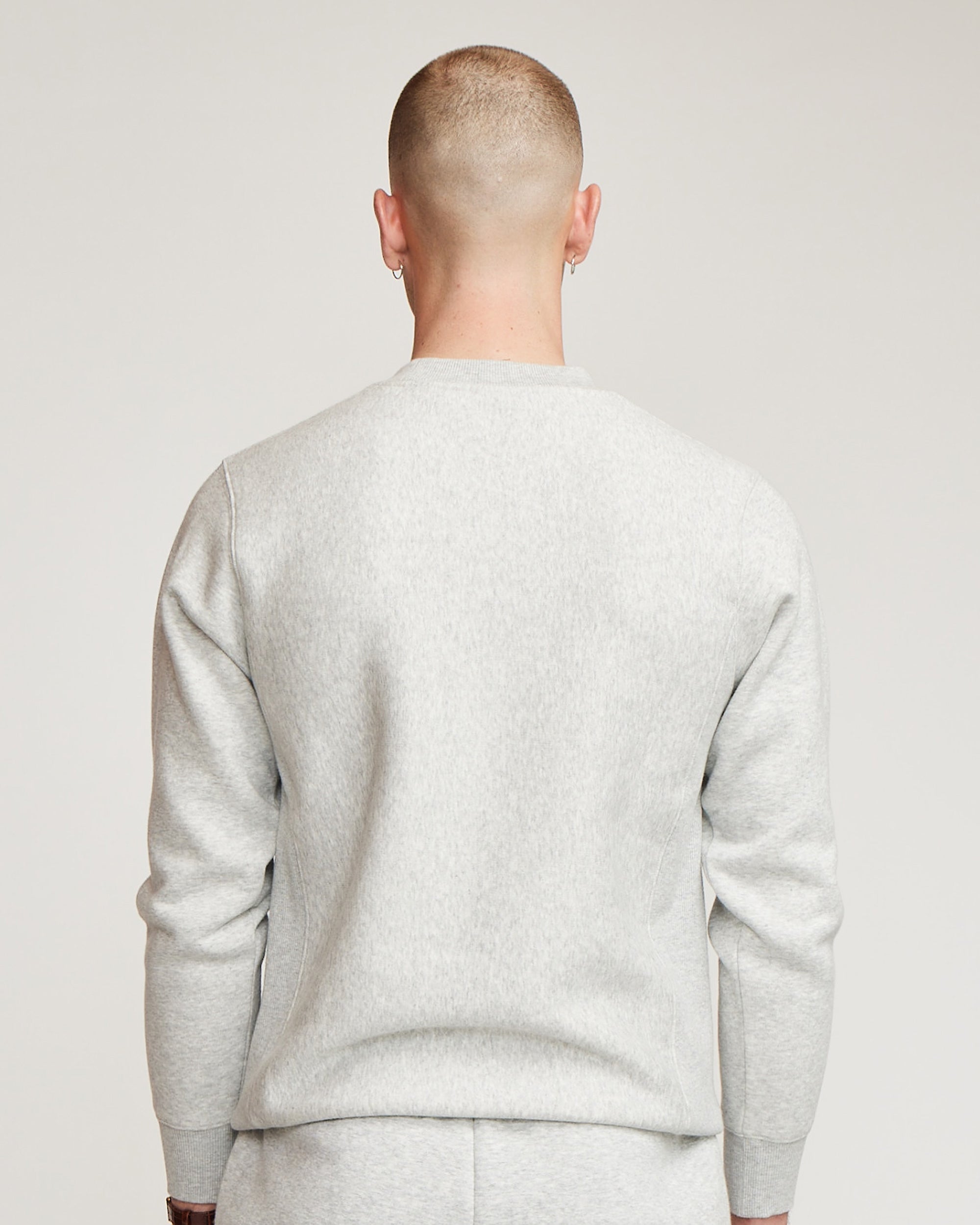 Chain Stitch Crew - White Marle