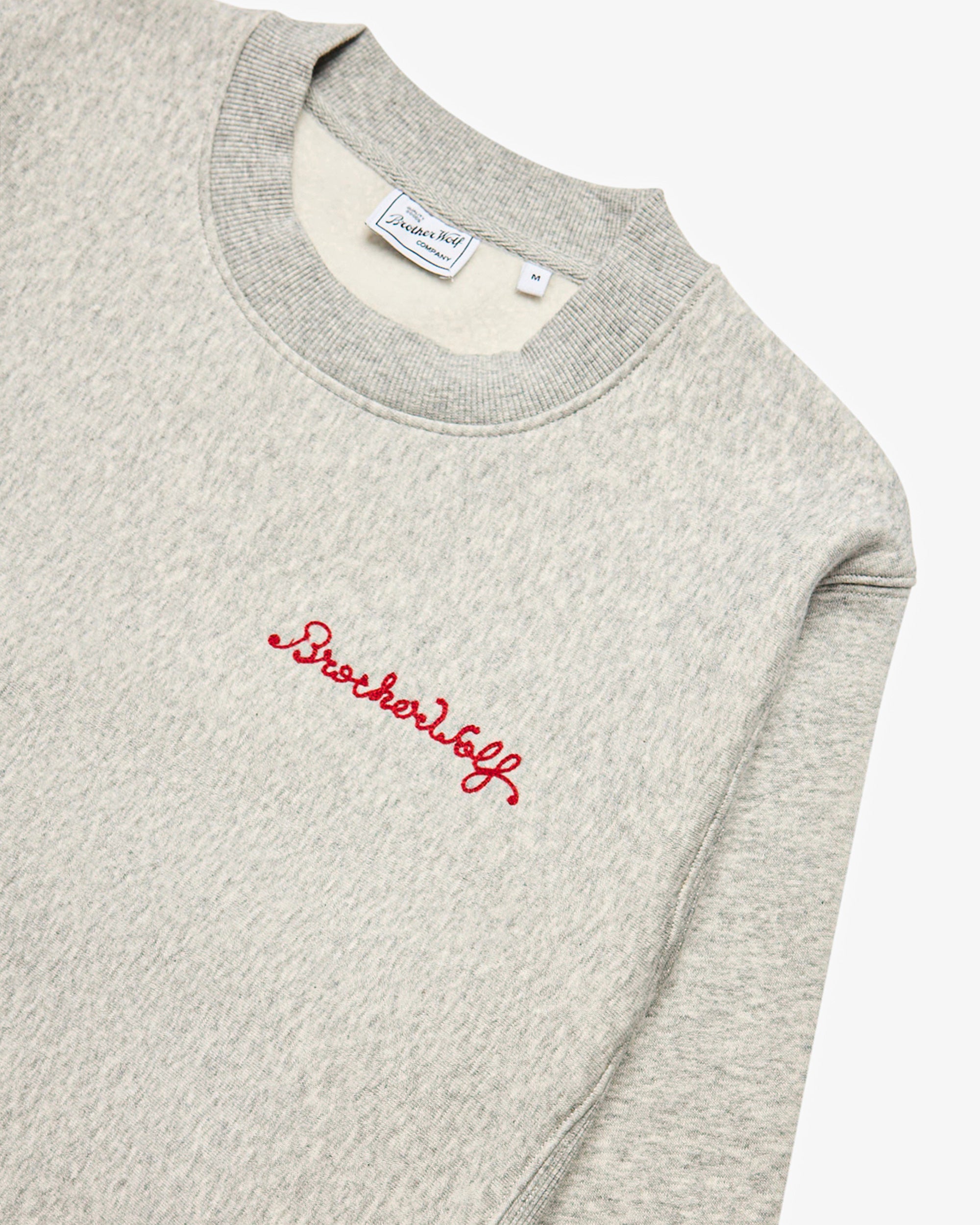 Chain Stitch Crew - White Marle