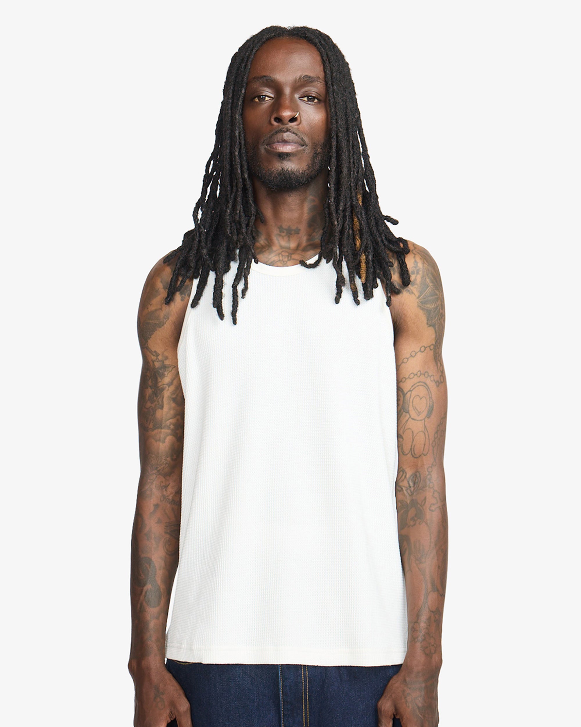 Perforated Tank - White