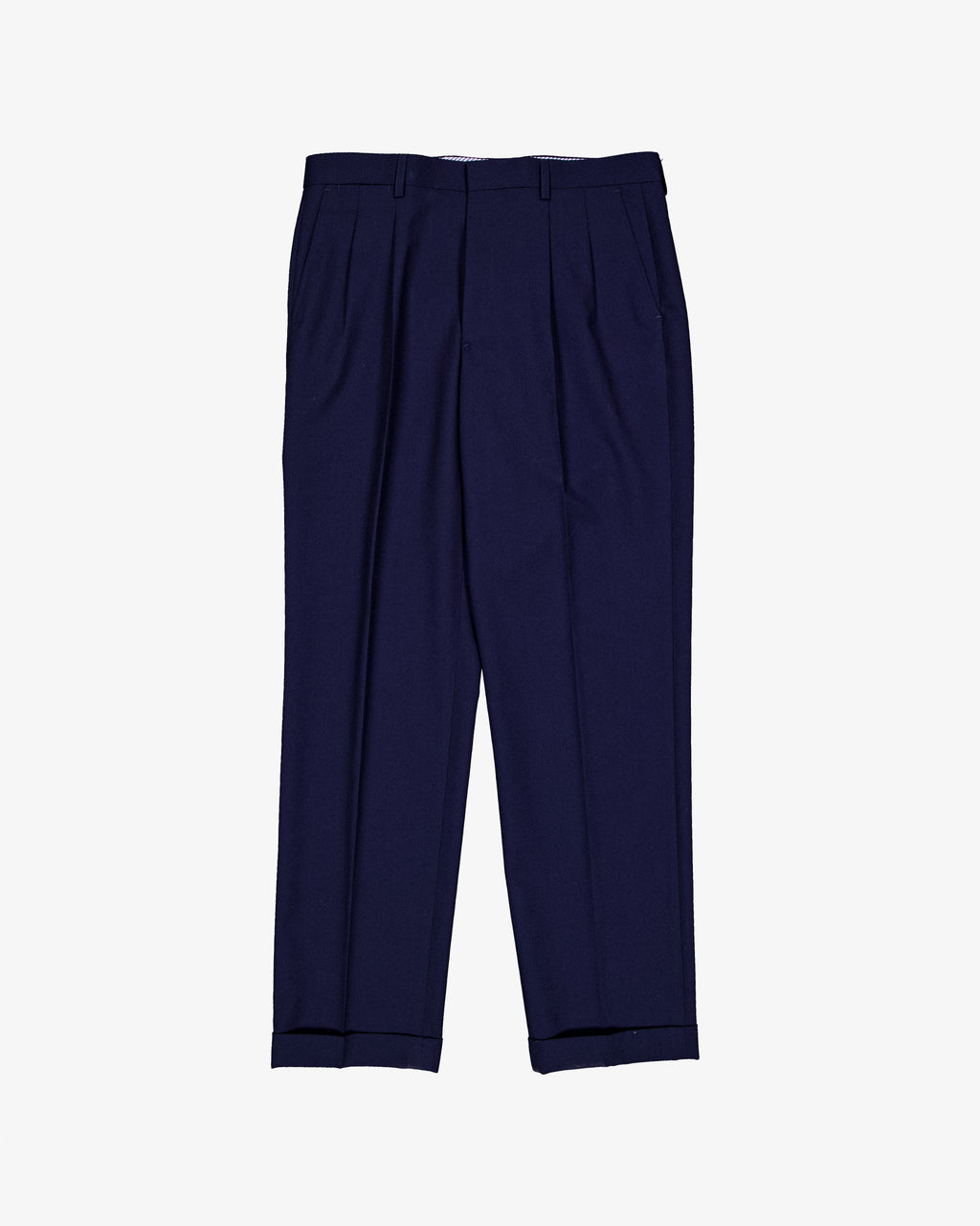 Pleated Tailored Pant - Navy