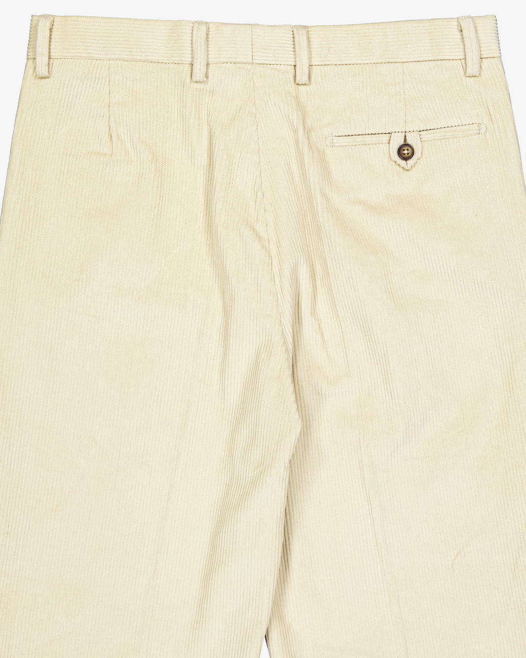 Cord pleated pants - Off white