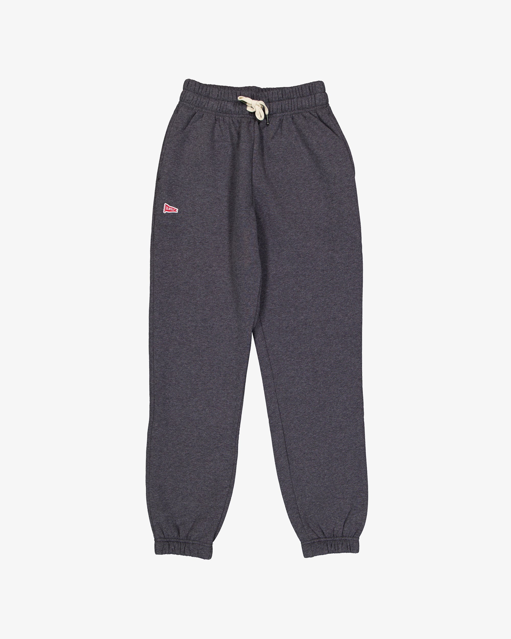 Flag Motif Sweats - Charcoal Marle