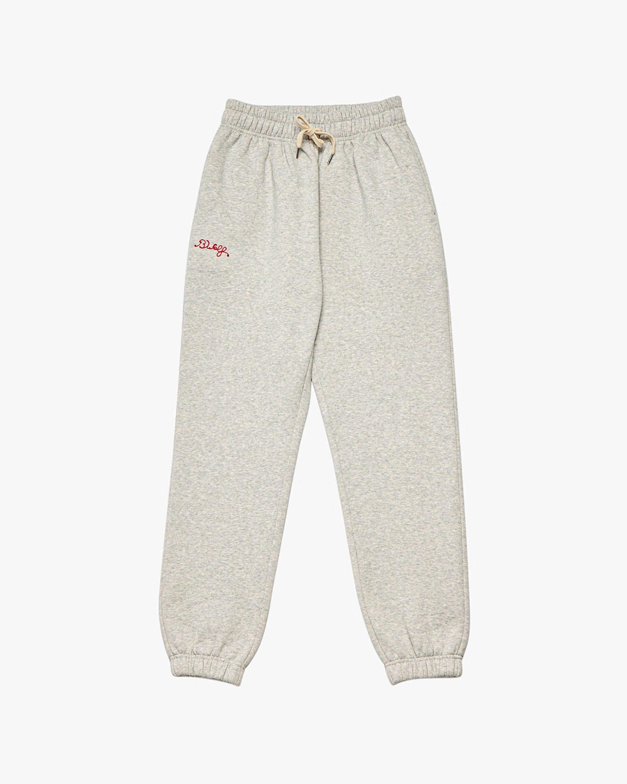 Chain Stitch Sweats - White Marle