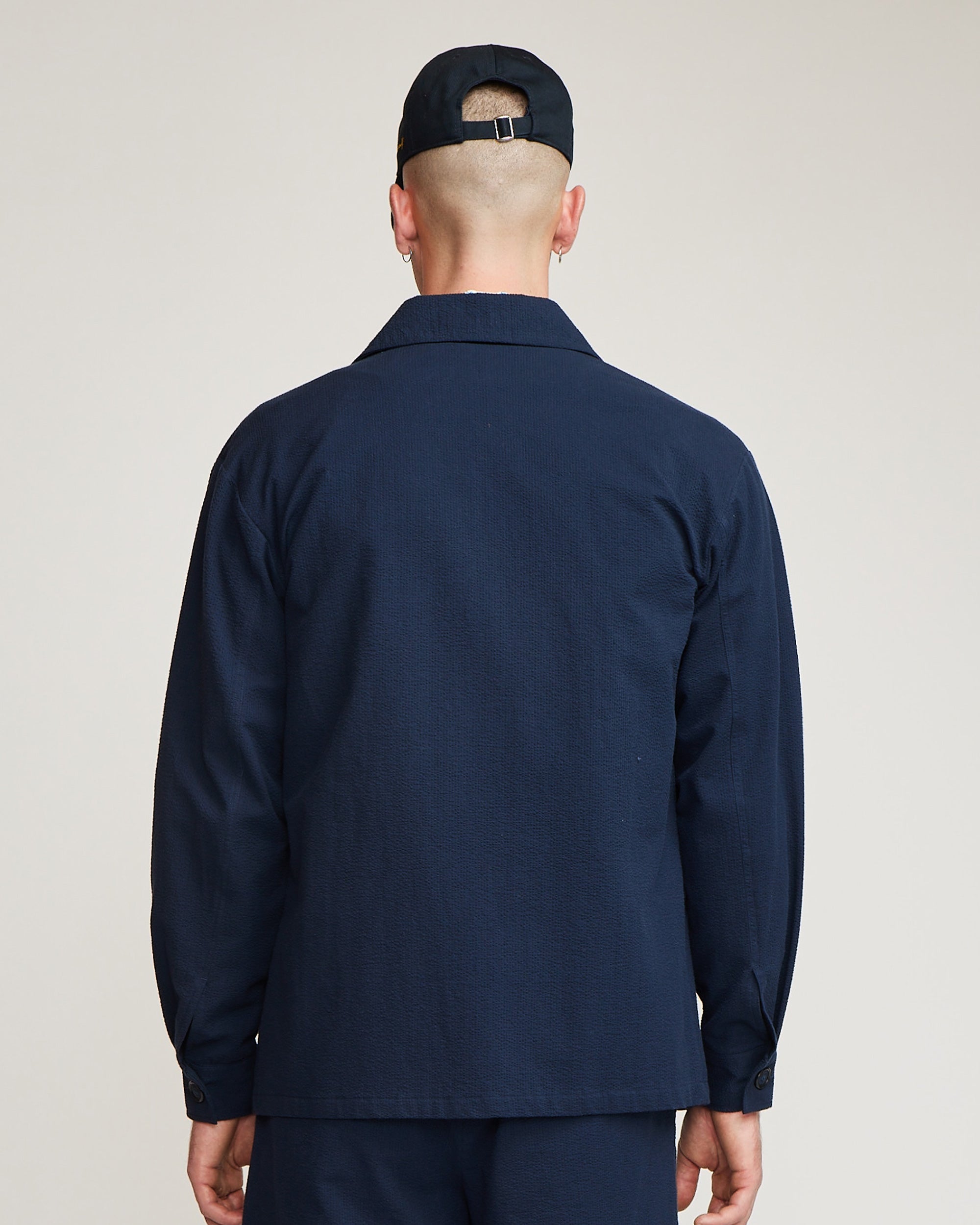 Seersucker - Navy