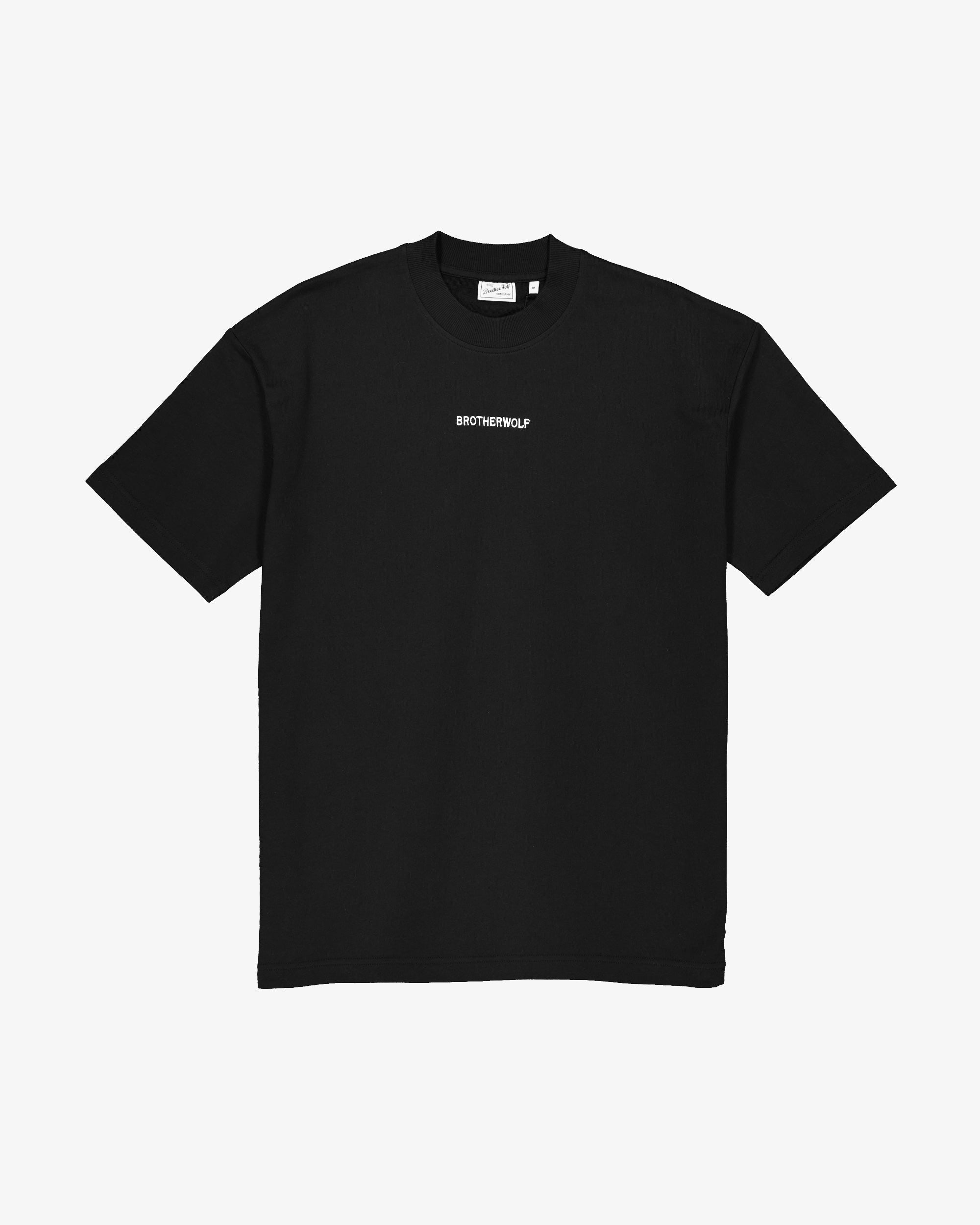 Regular fit Tee (Signature Brother Wolf Embroidery) - Black