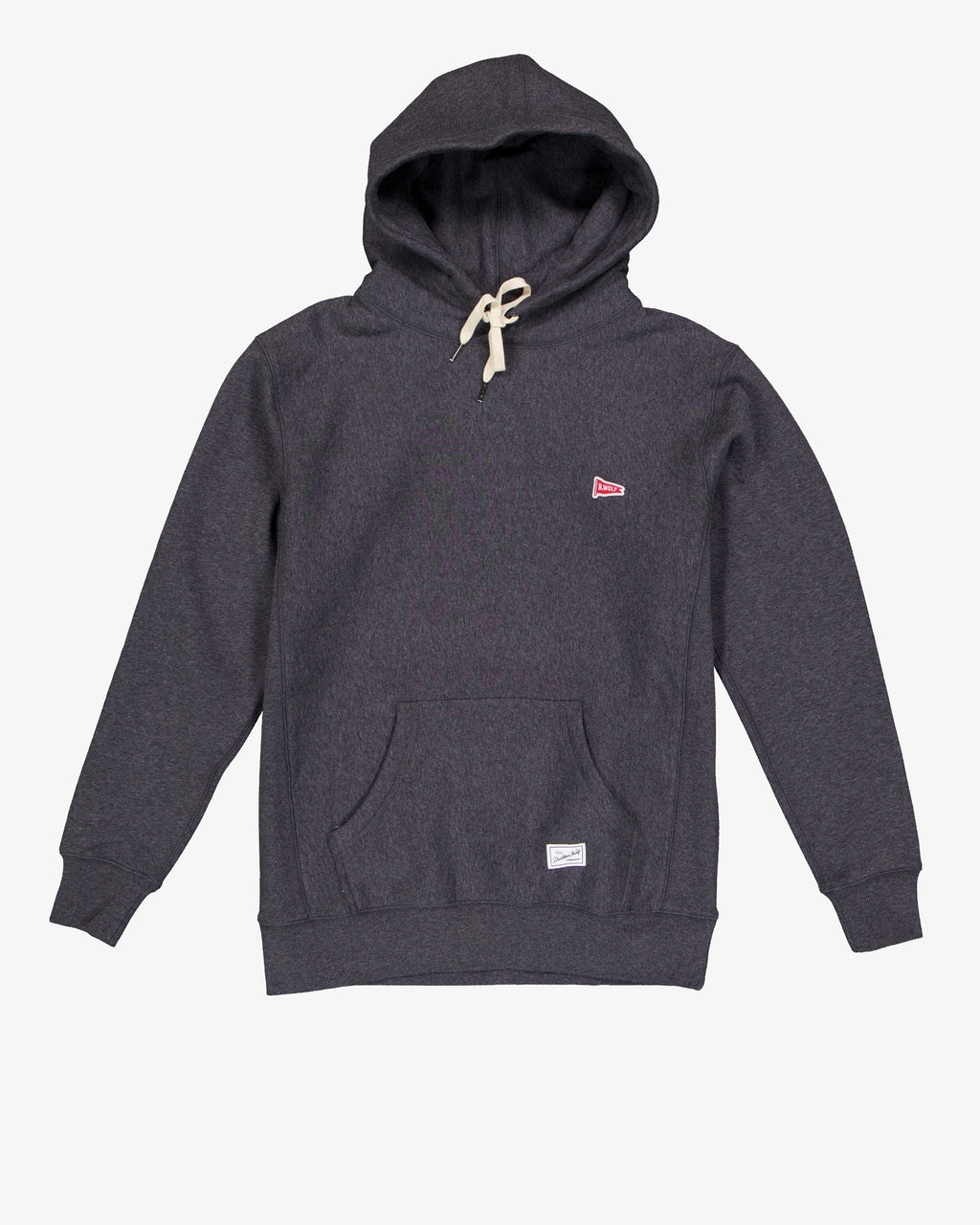 Flag Motif Hood - Charcoal Marle