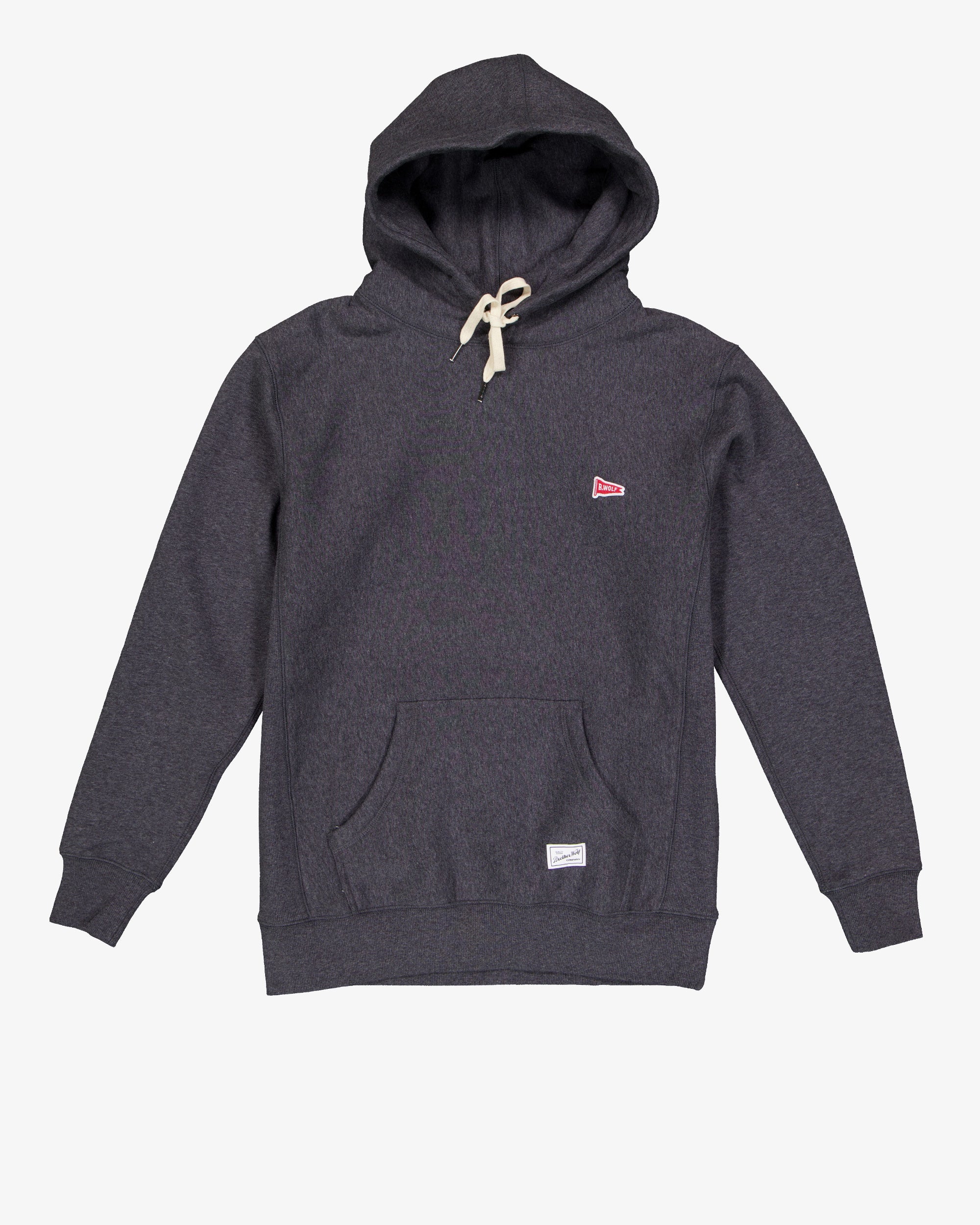 Flag Motif Hood - Charcoal Marle