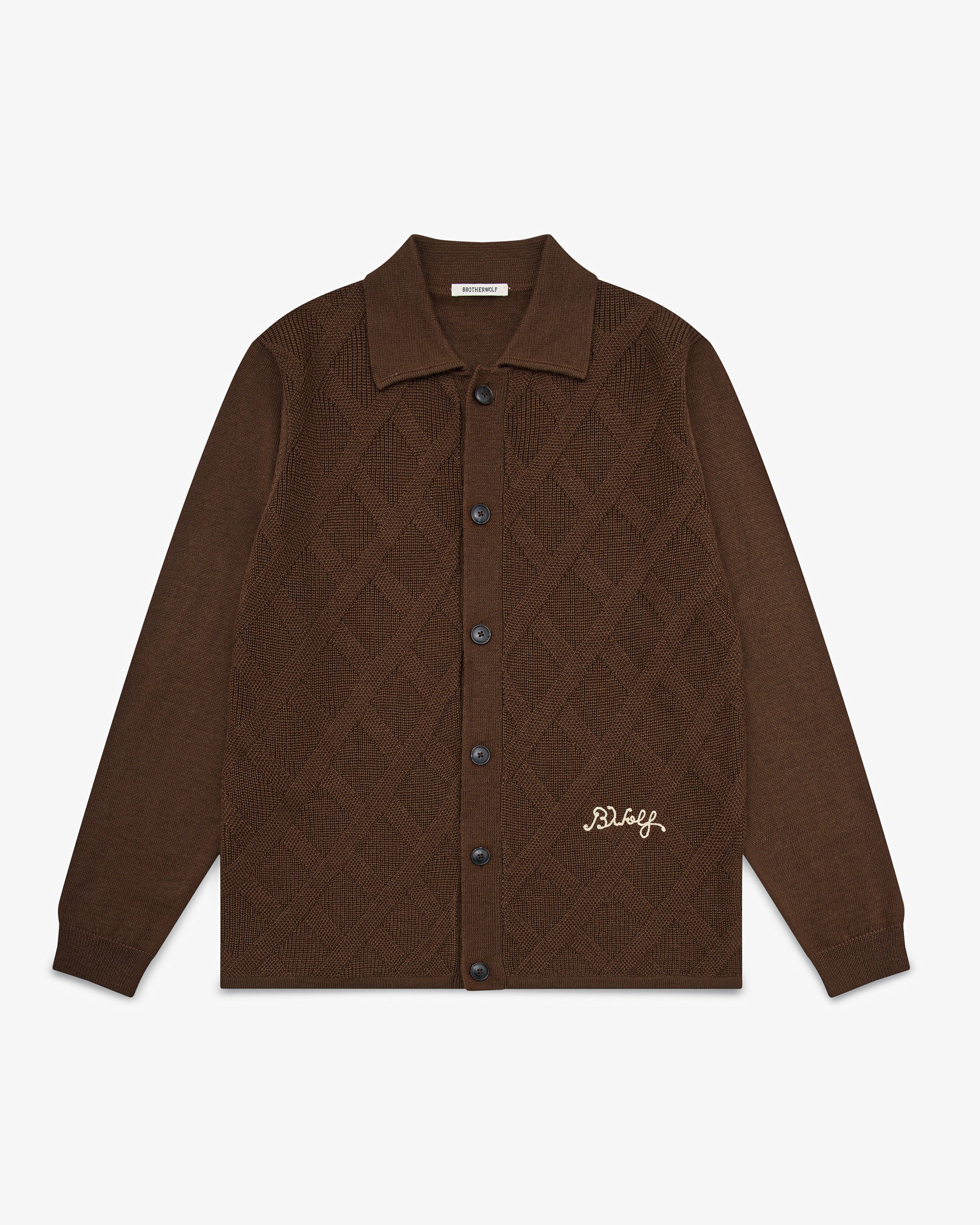 Plaid Knit - Brown
