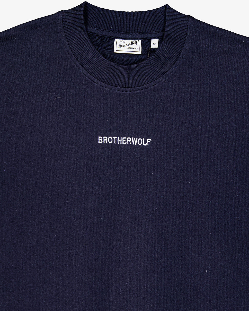Oversized Tee (Signature Brother Wolf Embroidery)  - Navy