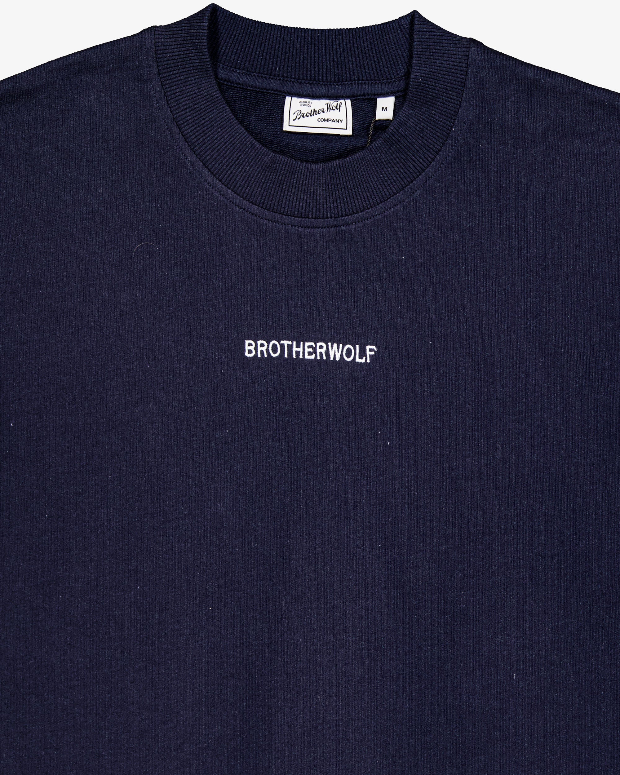 Oversized Tee (Signature Brother Wolf Embroidery)  - Navy