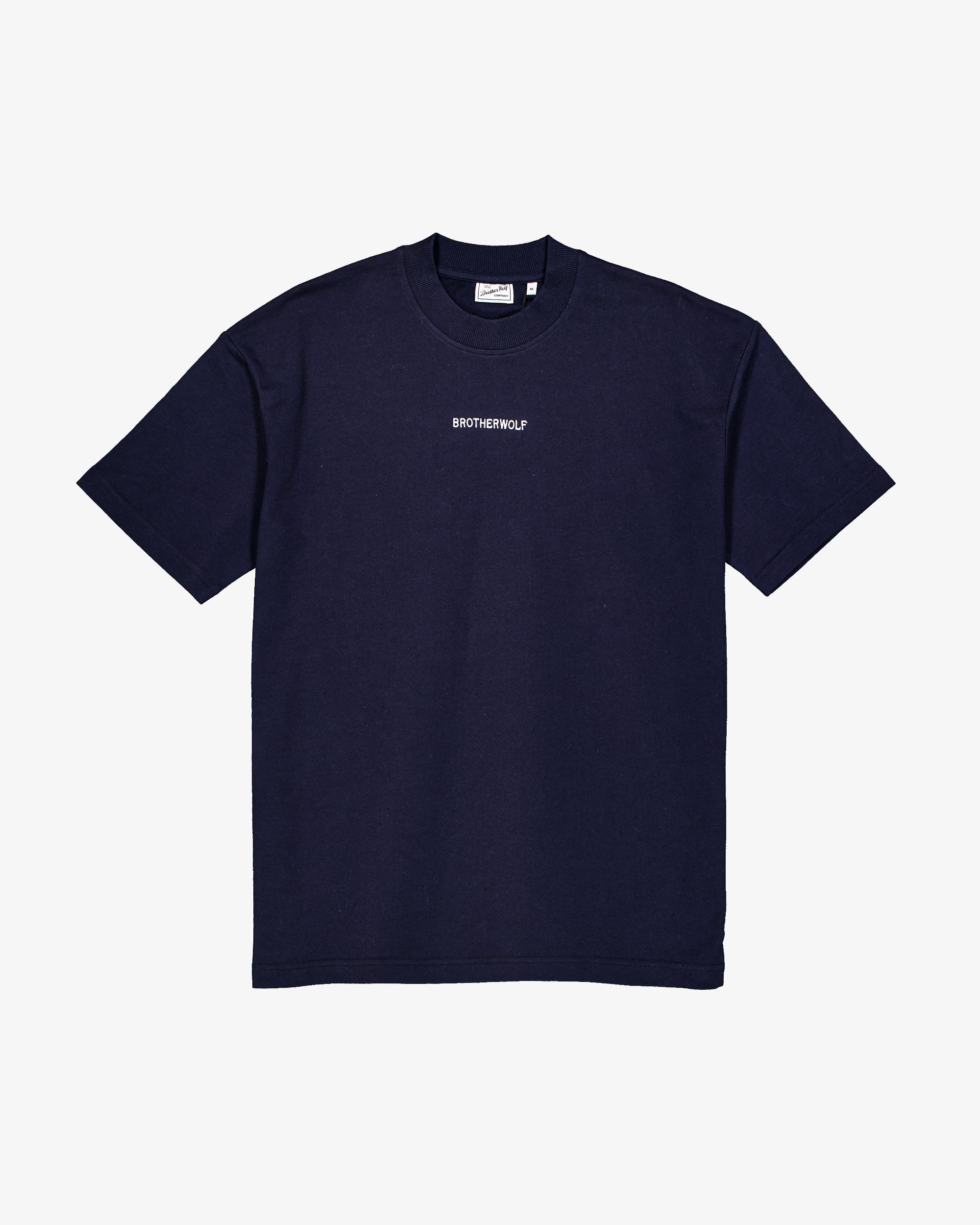 Oversized Tee (Signature Brother Wolf Embroidery)  - Navy