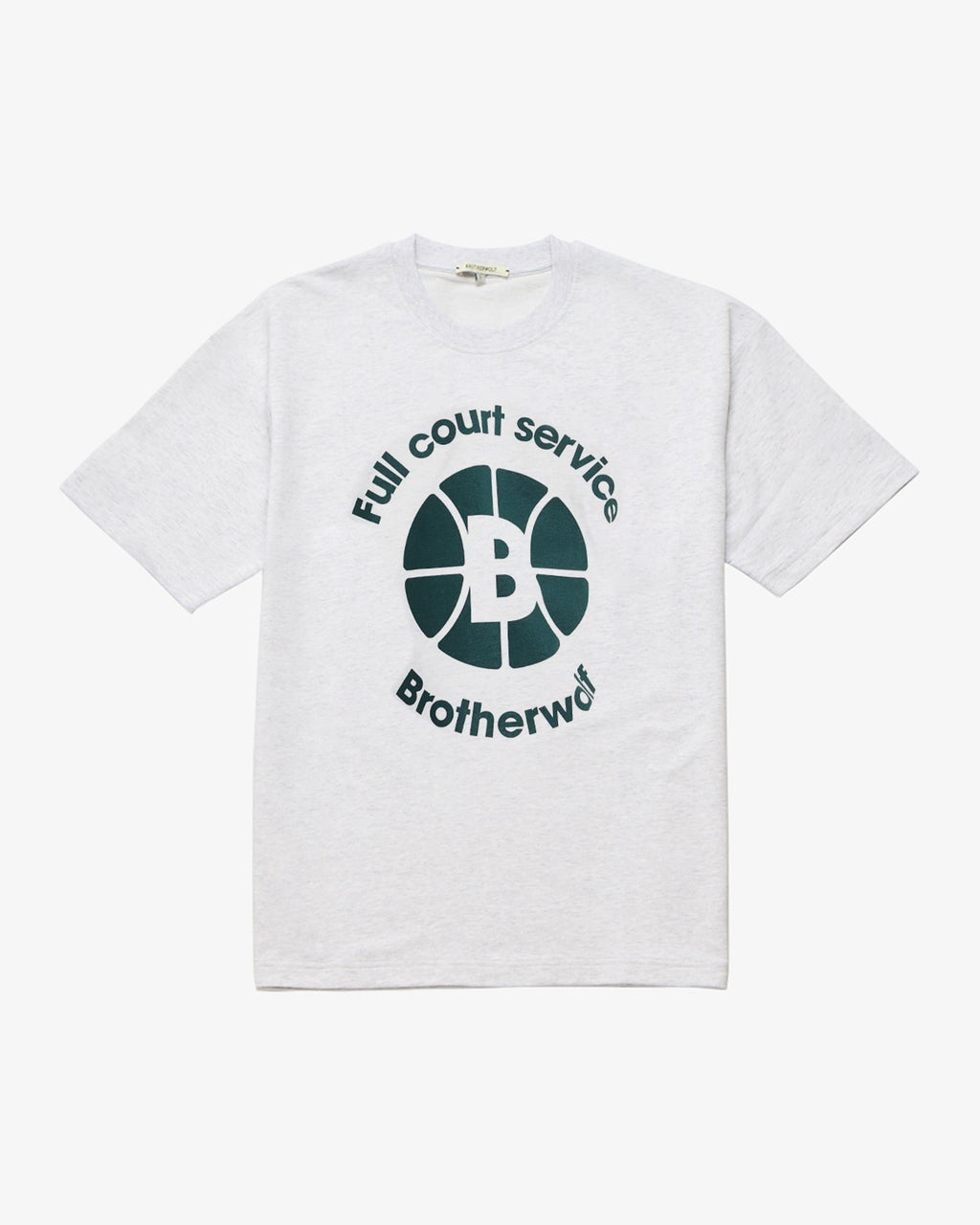 Oversized Tee (Full Court Service Print) - White Marle