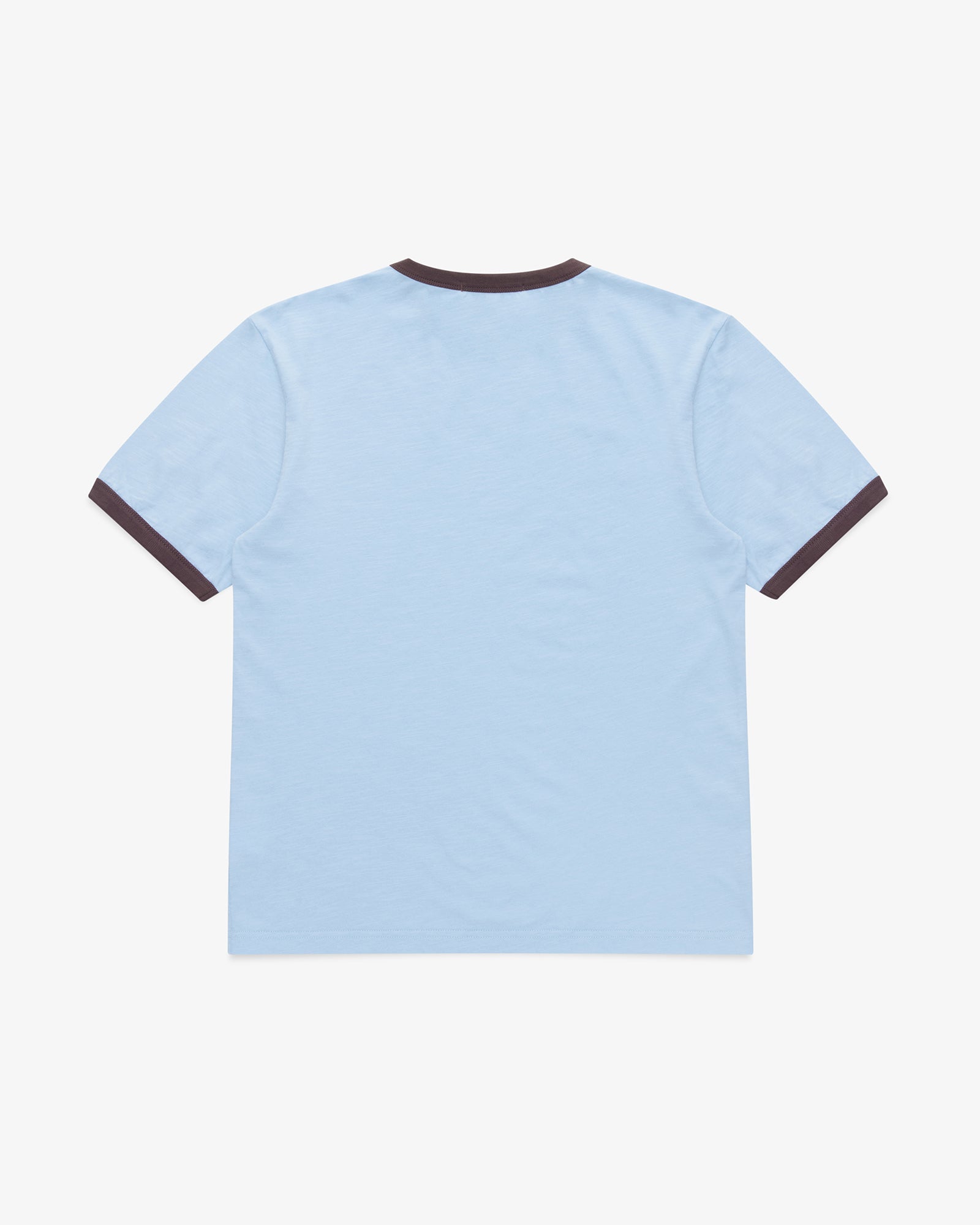 Brotherwolf Flock You Tee in baby blue, back view