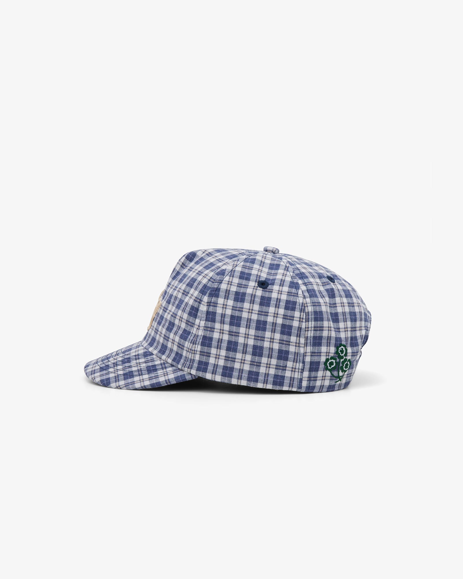 Brotherwolf Caddy Cap in tartan, side view