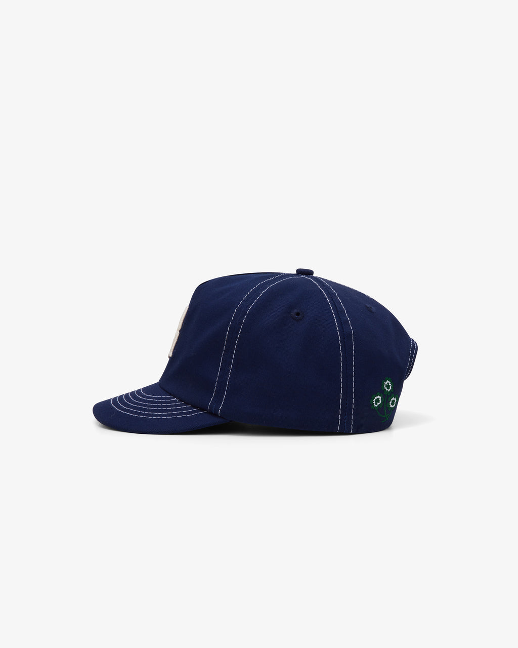 Brotherwolf Calligraphy Cap in navy, side view