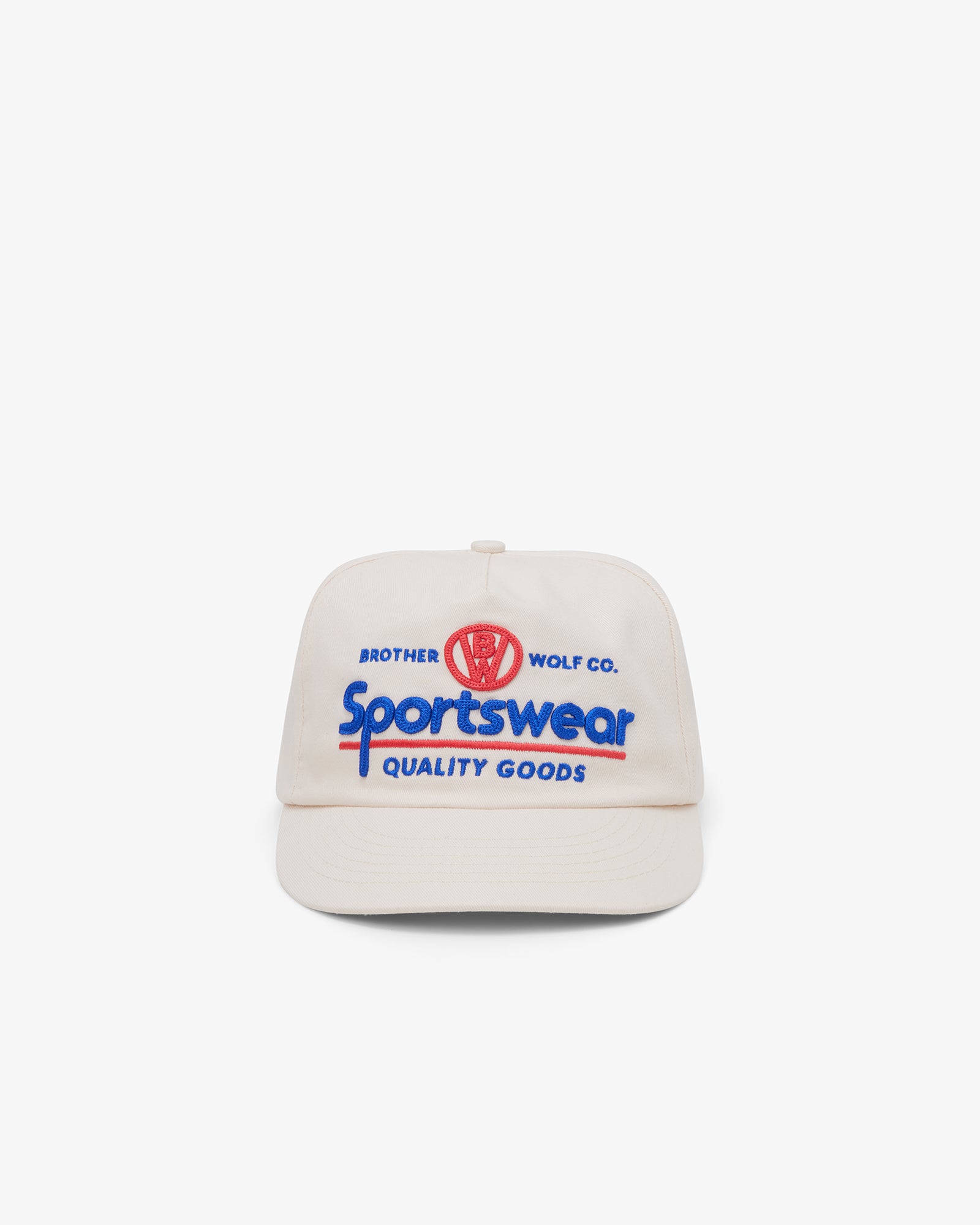 Brotherwolf Sportsmen Cap in off-white, front view